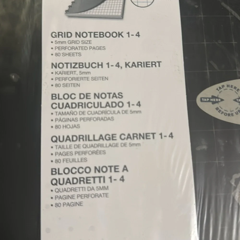 Livescribe A5 Grid Notebook, Pack of 4 New sealed 1-4
